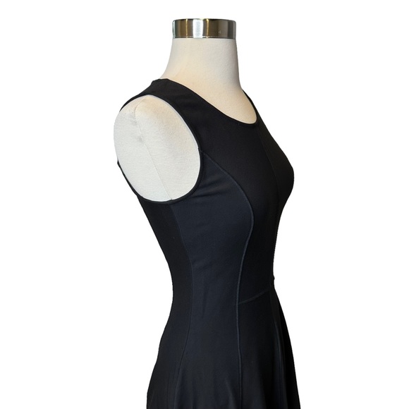 Halston Heritage Dress Womens Sleeveless Stretch A Line Zip Up Black 0 NWT - Picture 4 of 14